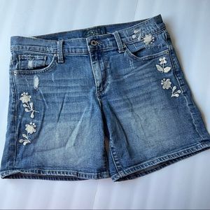 Lucky Brand Embroidered Shorts Denim Jean